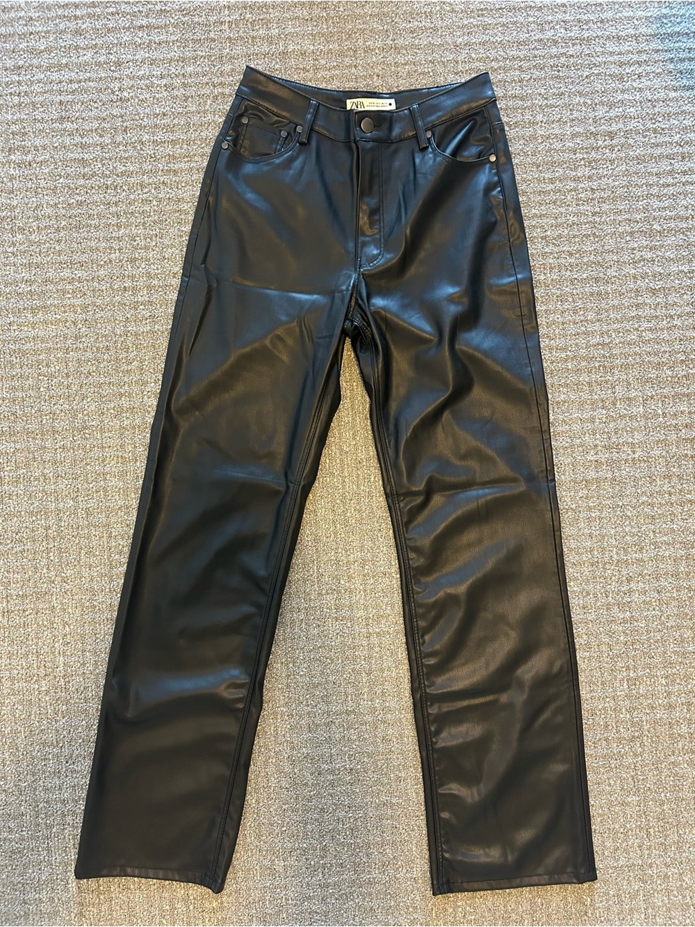 Zara Women’s Black Faux Leather Pants